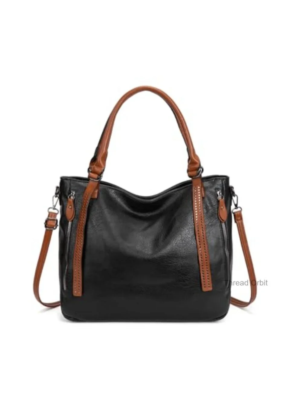 Vintage Slouchy Tote Bag Large Vegan Leather Hobo Shoulder Bag with Adjustable
